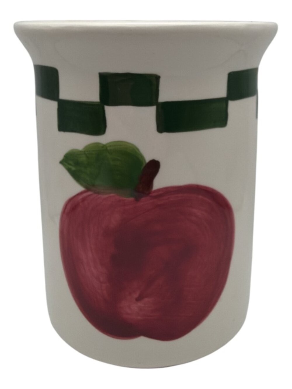 Vintage Apple Crock Utensil Holder Farmhouse Cottagecore Kitchen Decor NEW‎